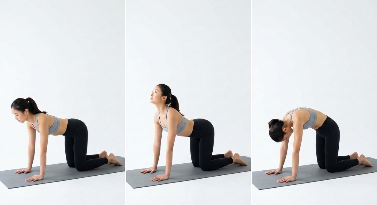 婚禮前體態改善運動示範，包含靠牆站立和伸展動作